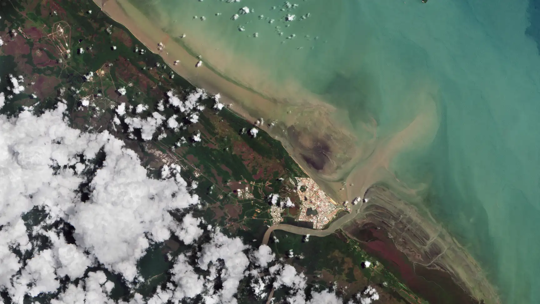 Kourou coast seen from orbit