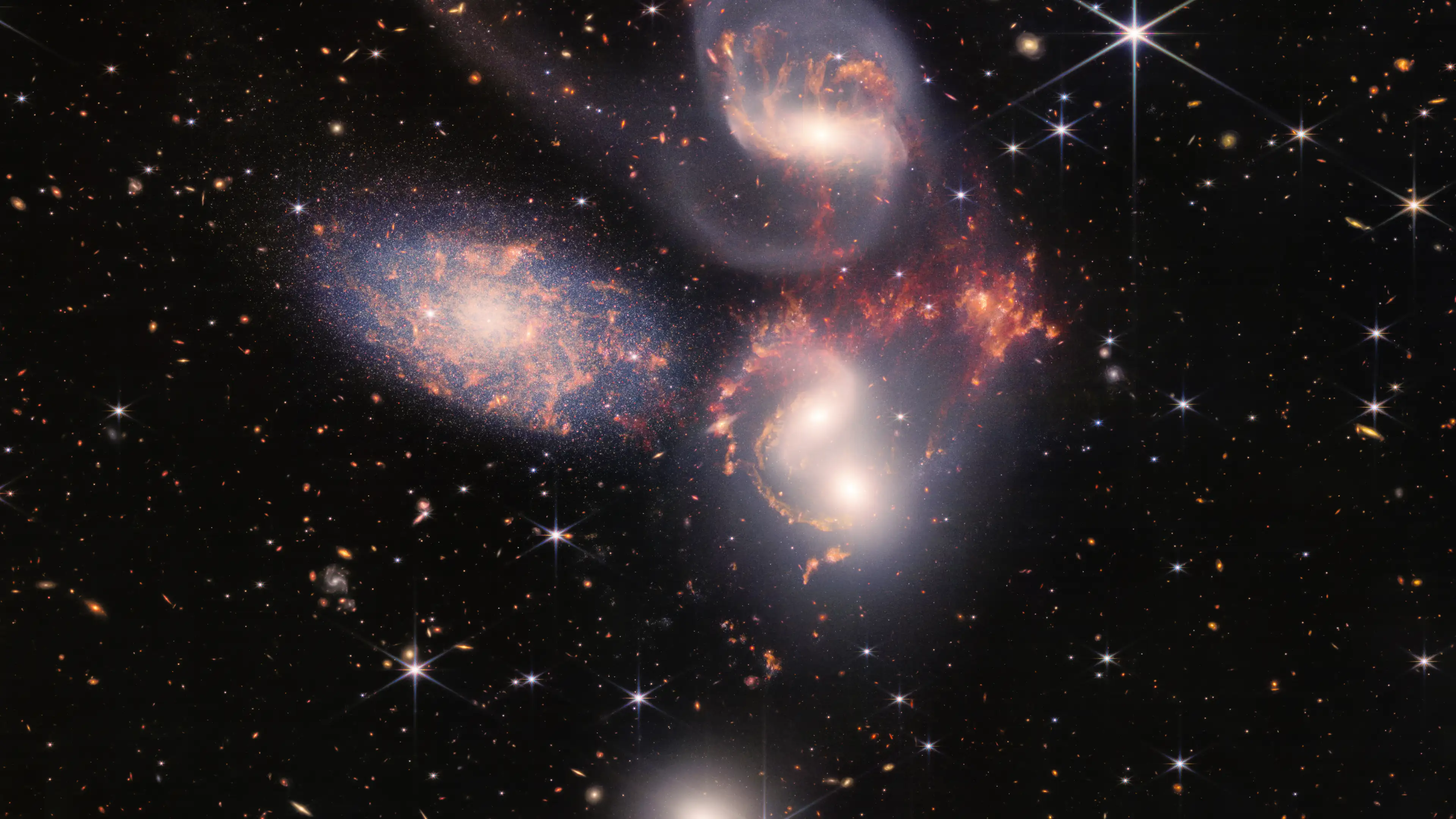 Un groupe de galaxies en interaction